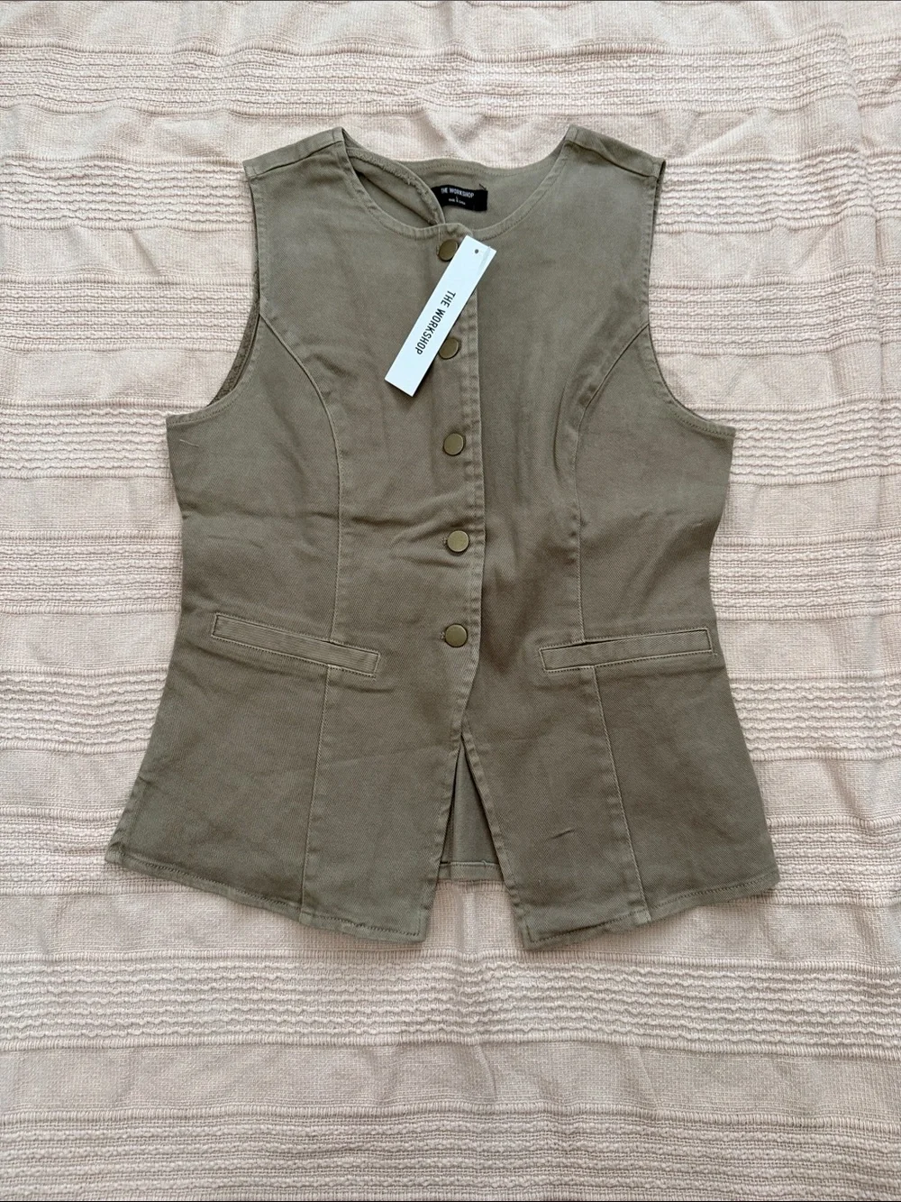 Workshop Republic Clothing Olive Utility Tailored Vest
